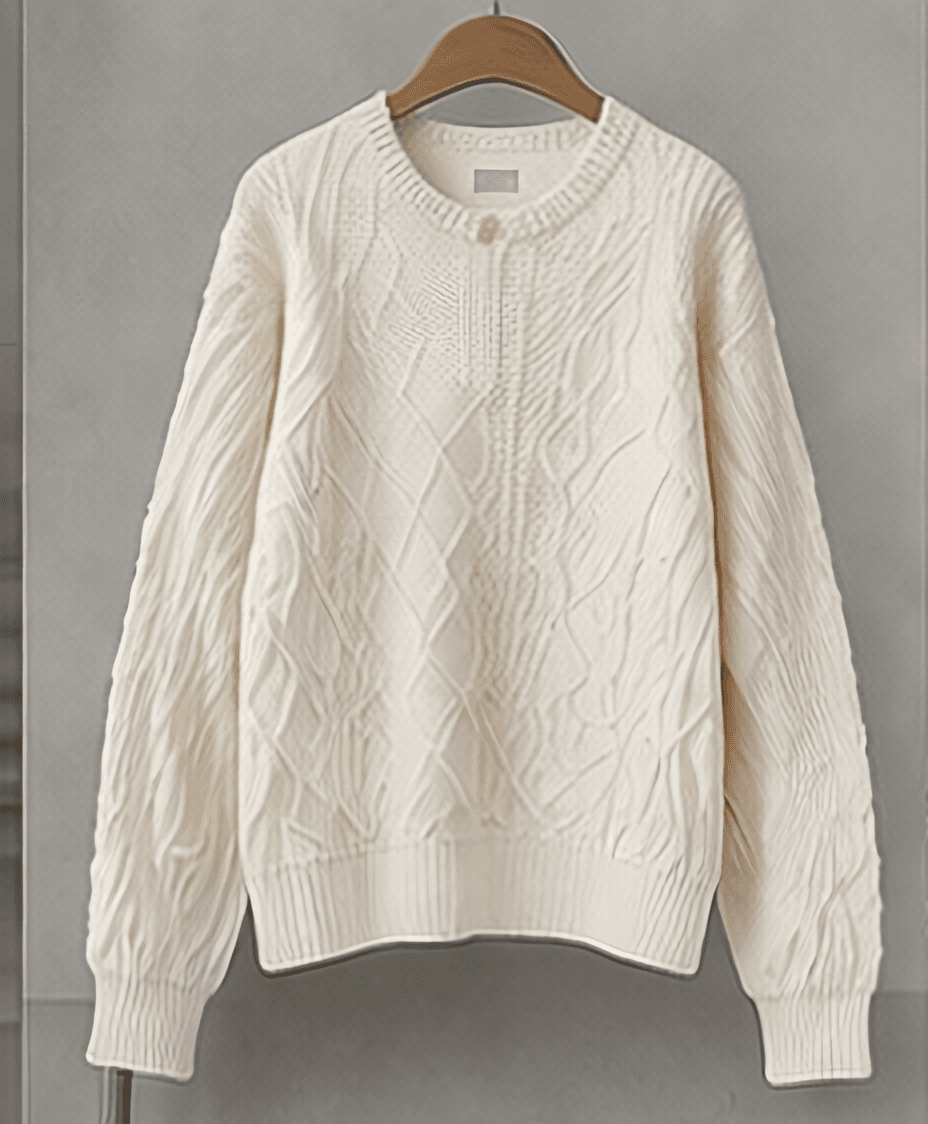 ケーブルニットトップス