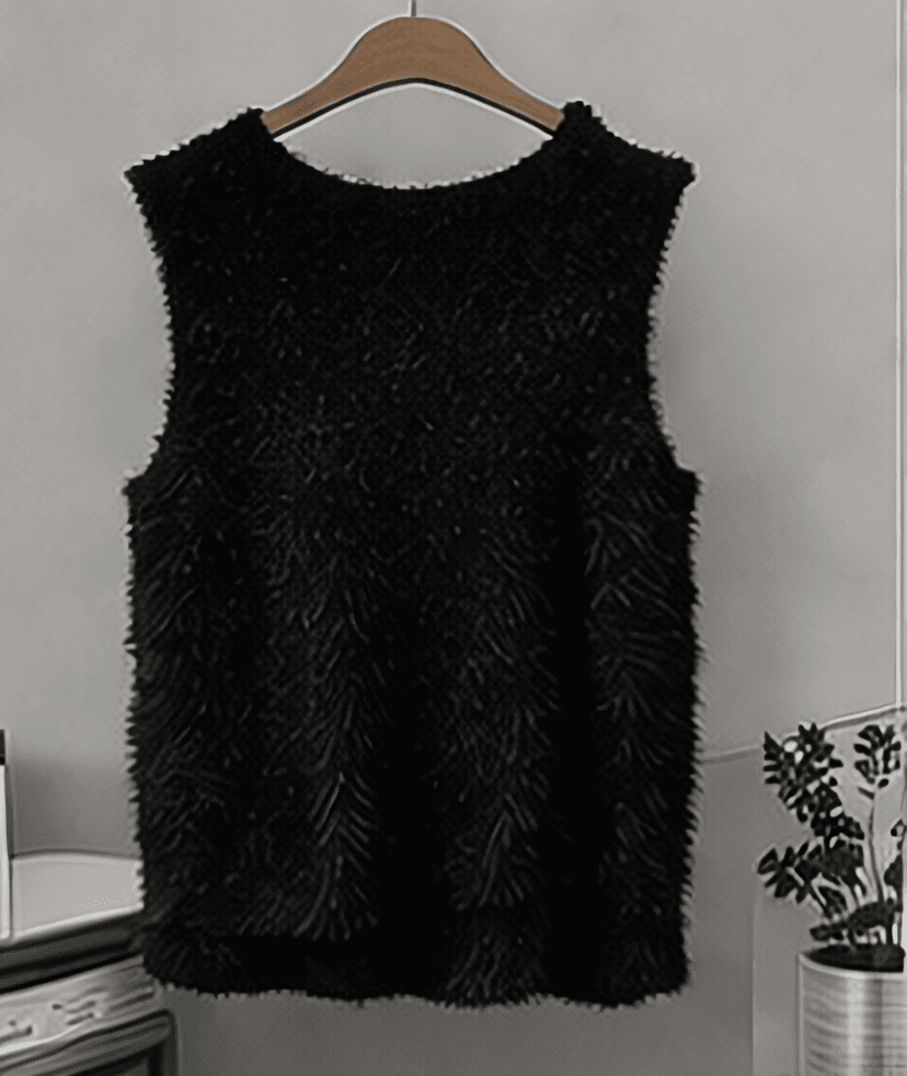 シャギーニットベスト